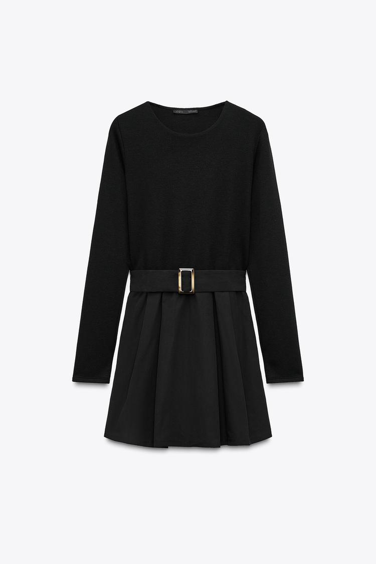 VESTIDO COMBINADO COM CINTO