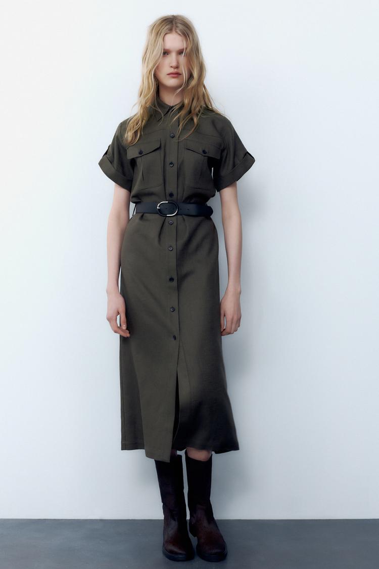 VESTIDO MIDI COM CINTO