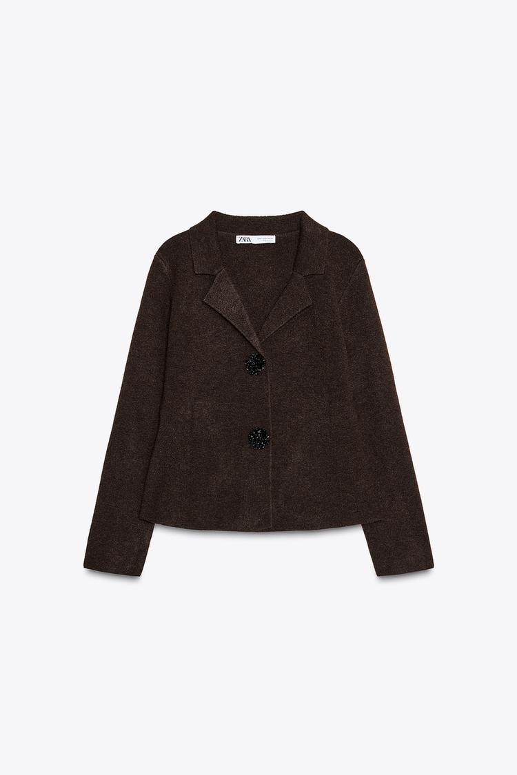 BLAZER DE TRICÔ BOTÕES JOIA