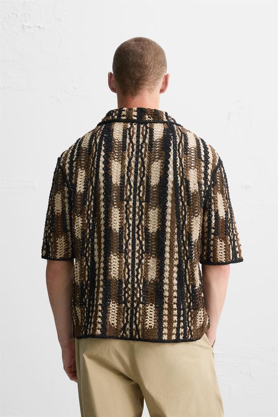 CAMISA DE CROCHÊ GEOMÉTRICO