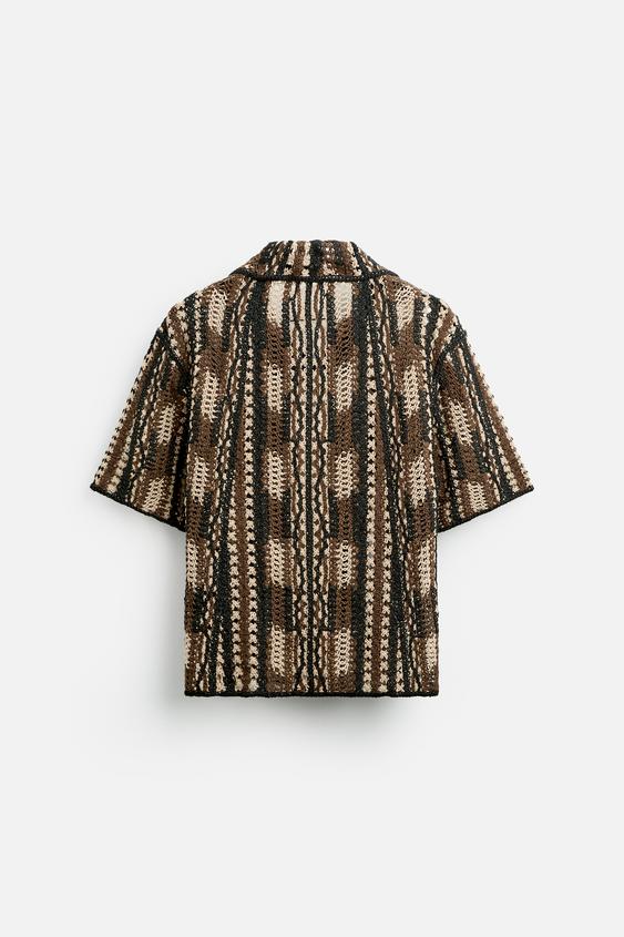 CAMISA DE CROCHÊ GEOMÉTRICO