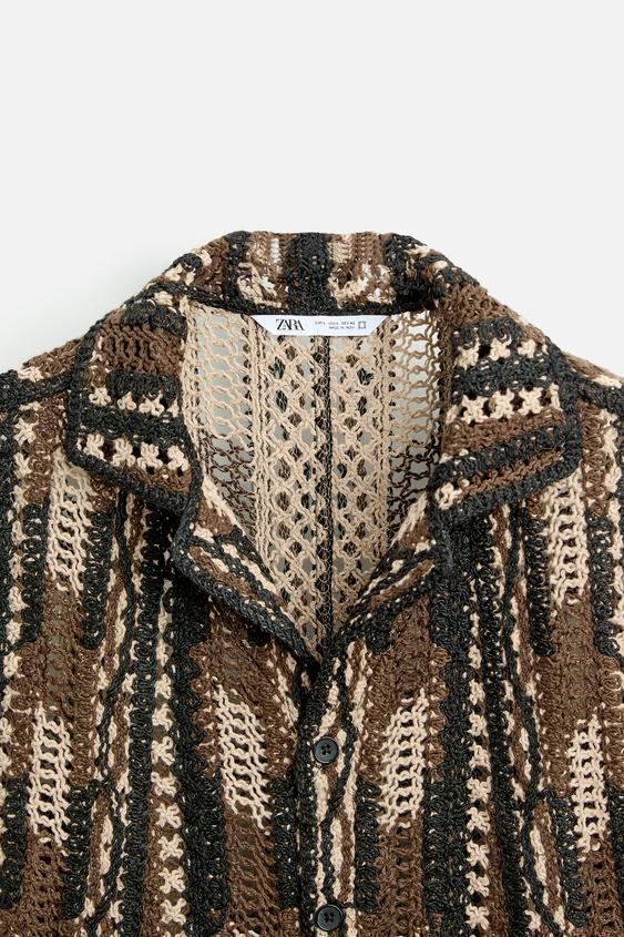 CAMISA DE CROCHÊ GEOMÉTRICO
