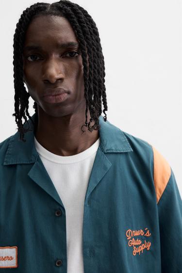 CAMISA COLOR BLOCK COM REMENDO