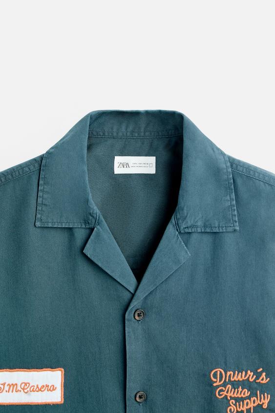 CAMISA COLOR BLOCK COM REMENDO