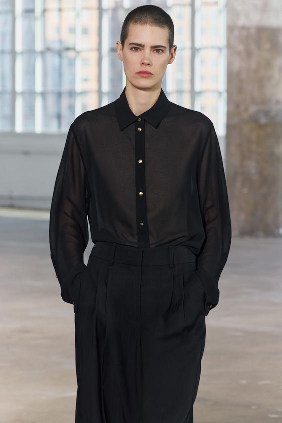 BLUSA SEMITRANSPARENTE ZW COLLECTION