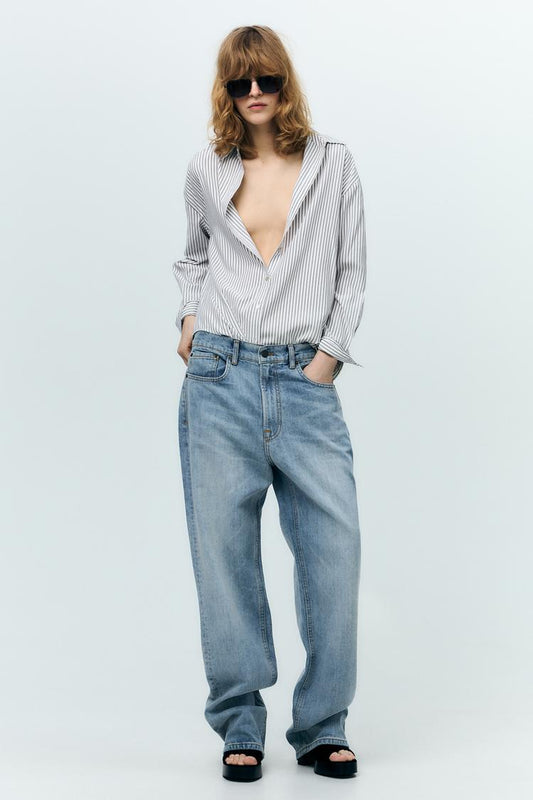 CAMISA COM LISTRAS OVERSIZE