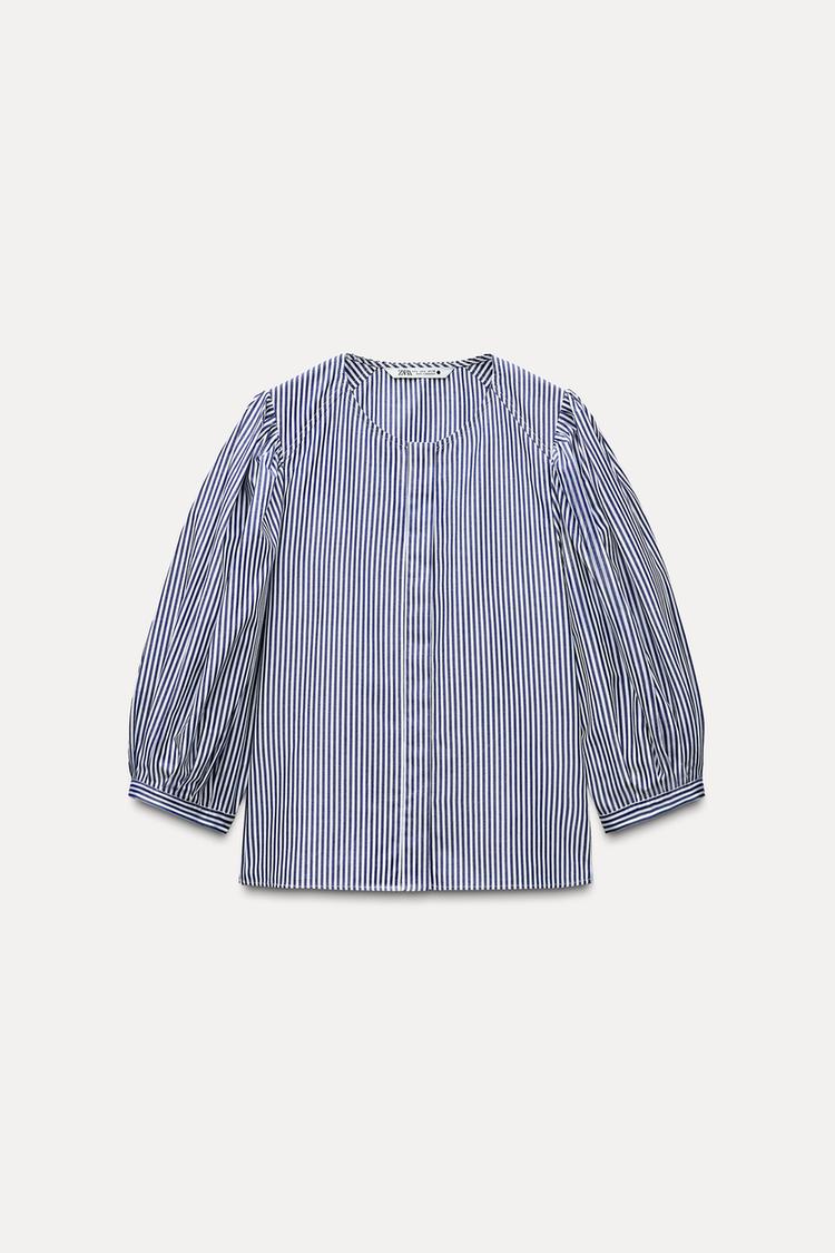 BLUSA DE POPELINA LISTRADA ZW COLLECTION