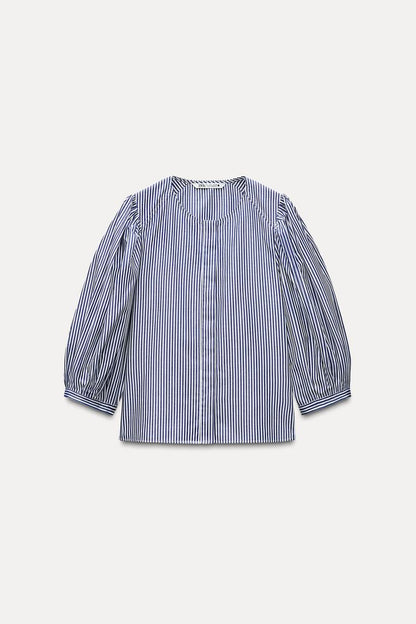 BLUSA DE POPELINA LISTRADA ZW COLLECTION