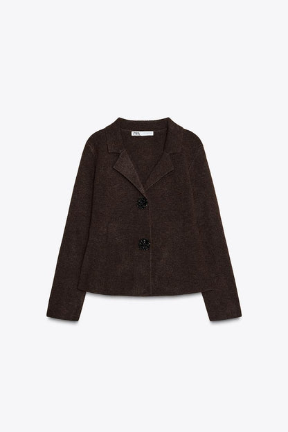 BLAZER DE TRICÔ BOTÕES JOIA