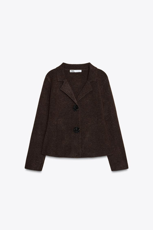 BLAZER DE TRICÔ BOTÕES JOIA