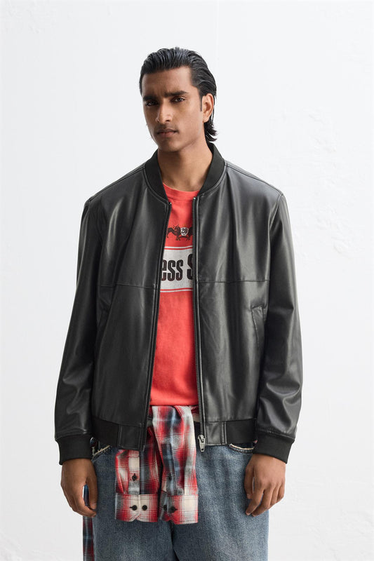 JAQUETA BOMBER DE POLIURETANO
