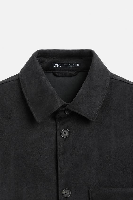 CAMISA LARGA COM EFEITO CAMURÇA