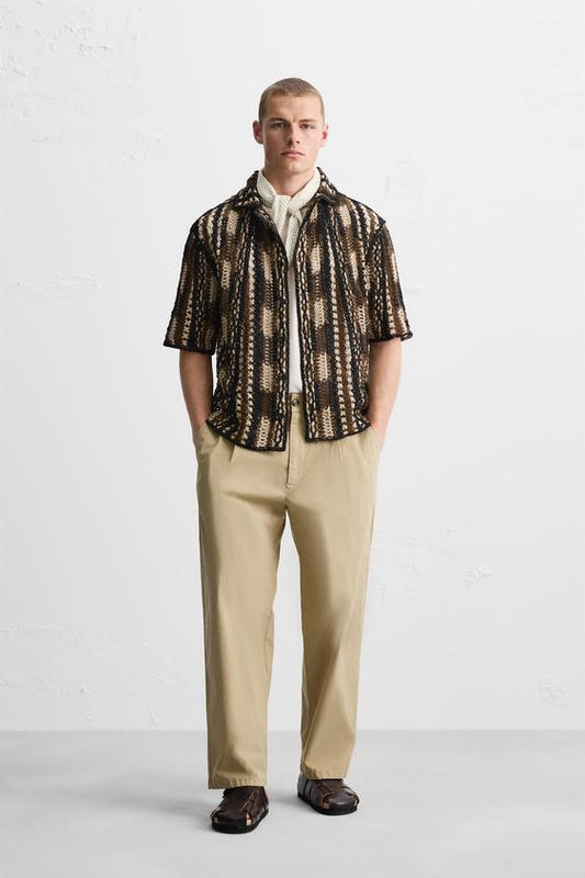 CAMISA DE CROCHÊ GEOMÉTRICO