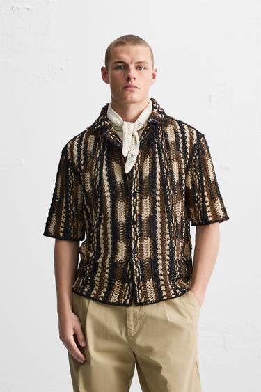 CAMISA DE CROCHÊ GEOMÉTRICO