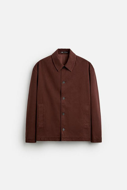 CAMISA LARGA COM TEXTURA TWILL