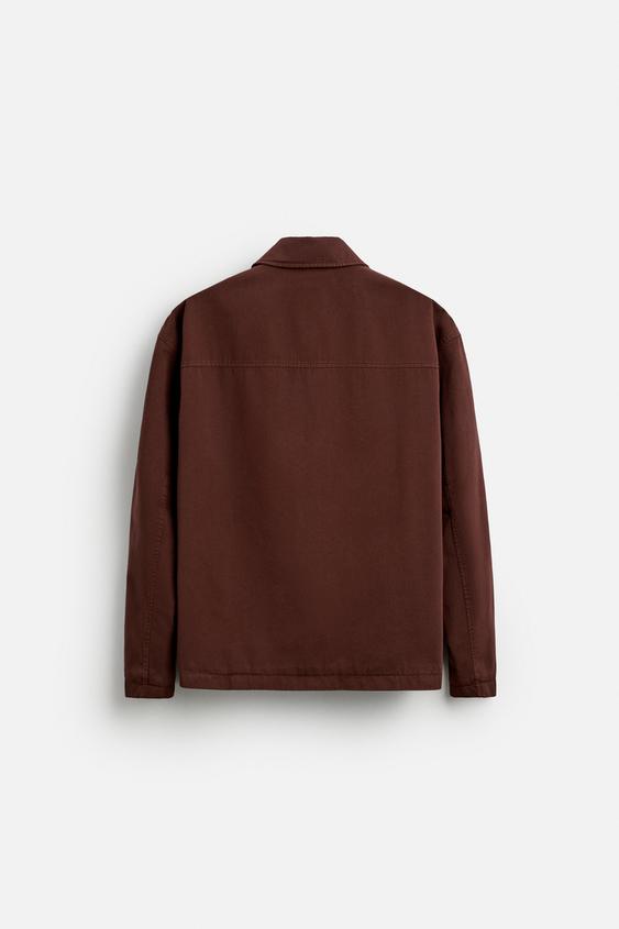 CAMISA LARGA COM TEXTURA TWILL