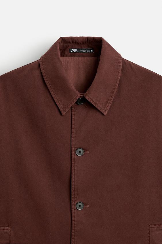 CAMISA LARGA COM TEXTURA TWILL