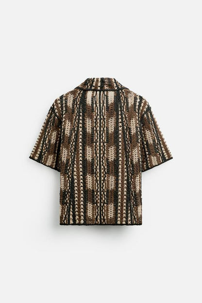 CAMISA DE CROCHÊ GEOMÉTRICO