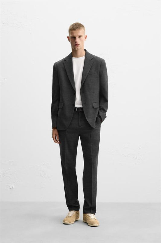 CALÇA DE TERNO COM TEXTURA