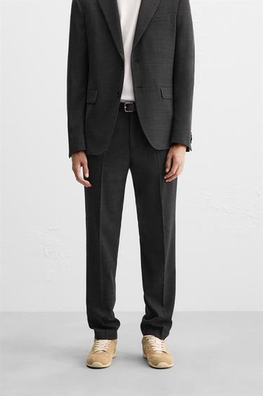 CALÇA DE TERNO COM TEXTURA