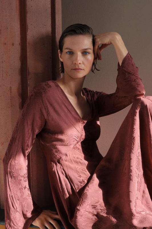 VESTIDO COM JACQUARD BORDADO ZW COLLECTION