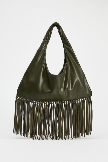 BOLSA DE OMBRO COM FRANJAS