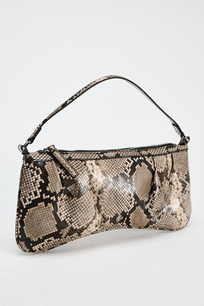 BOLSA DE OMBRO COM EFEITO ANIMAL PRINT