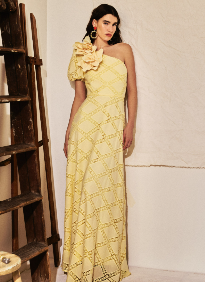Vestido Flor Lucrezia Amarelo